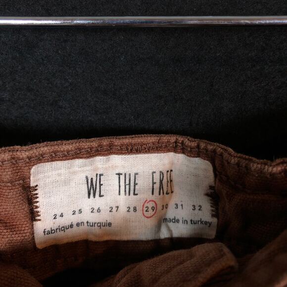 We The Free Womens Pants Brown High Rise Wide Leg 100% Cotton 29 - Picture 4 of 11